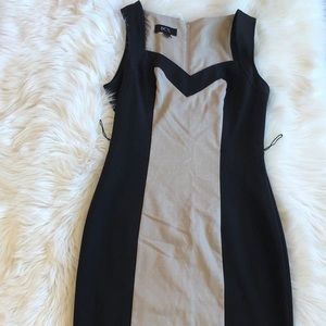 Black and Nude Bodycon Dress